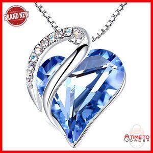 Silver Plated Crystal Heart Pendant Necklace Elegant Minimal Adjustable Chain